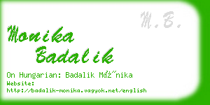 monika badalik business card